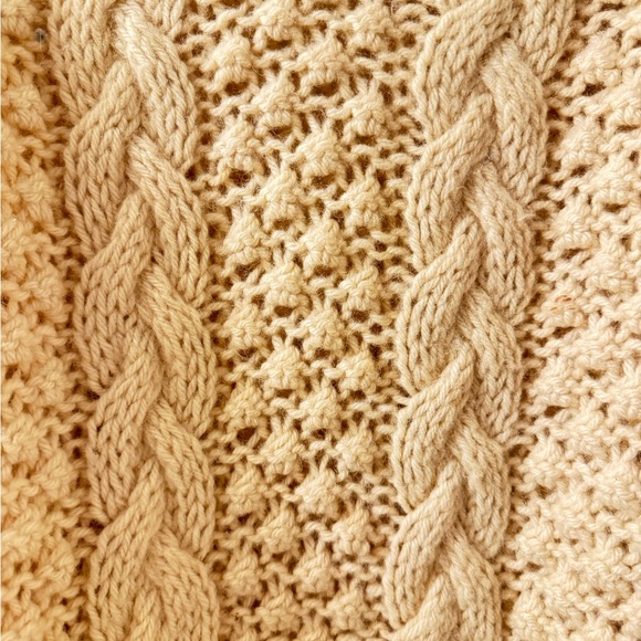 Vintage 1960s Irish Wool Fisherman Cable
Knit Pullover Sweater - Picture 2 of 6